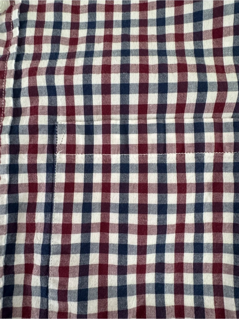 Men’s small J.Crew maroon & navy, Gap navy & white down dress shirts